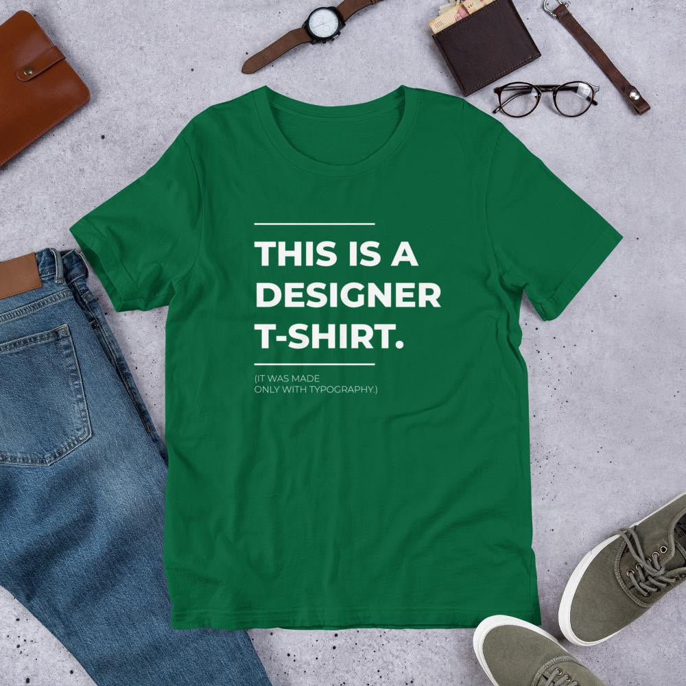 Designer Typography Half Sleeve T-Shirt — Green