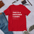 Designer Typography Half Sleeve T-Shirt — Red
