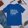 Designer Typography Half Sleeve T-Shirt — Blue