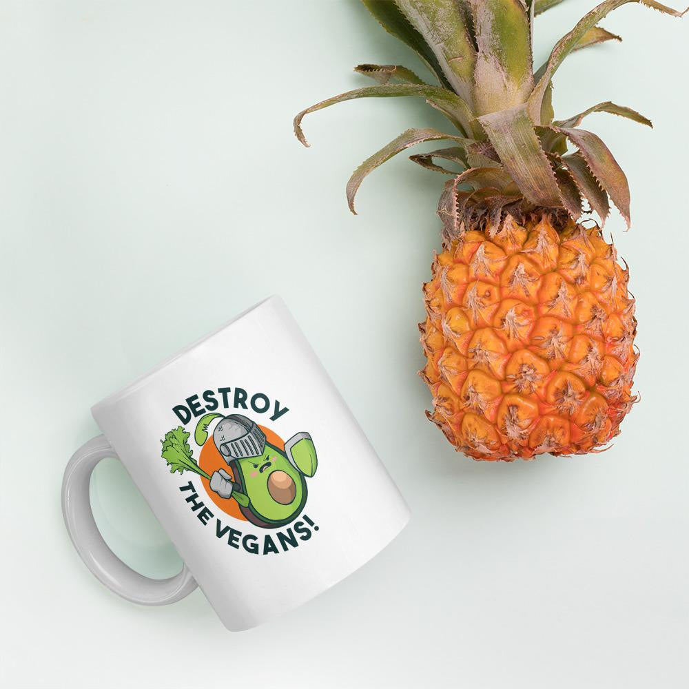 Destroy Vegans Coffee Mug — detail view 4