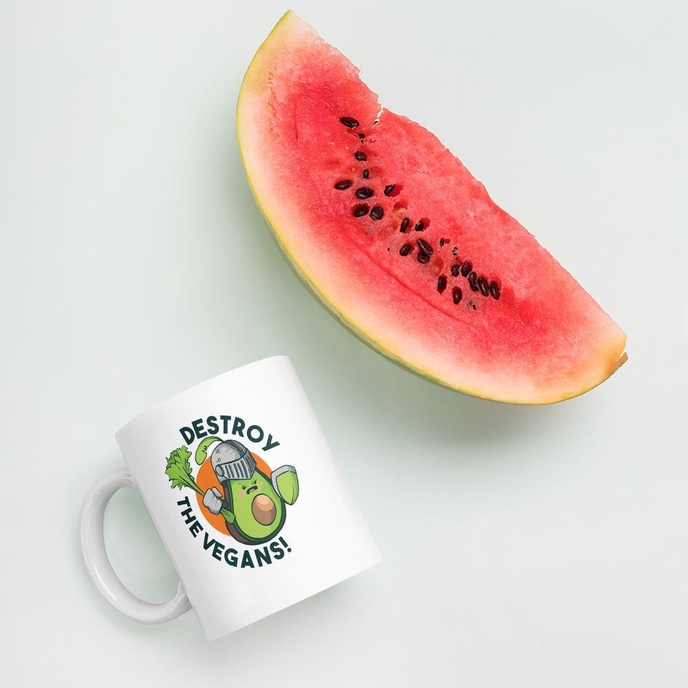 Destroy Vegans Coffee Mug — detail view 5