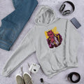 Pointing Lucifer Unisex Hooded Sweatshirt — Grey