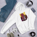 Pointing Lucifer Unisex Hooded Sweatshirt — White
