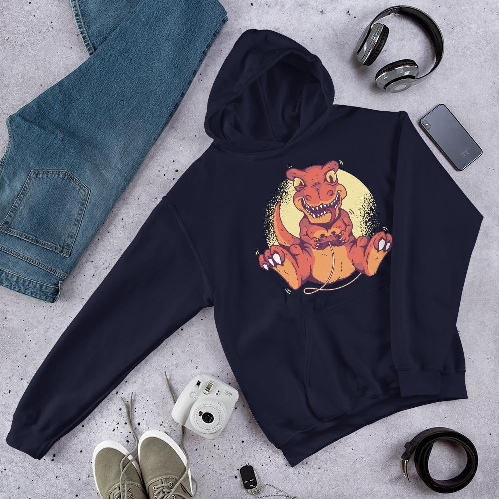 Gaming Dino graphic hoodie – Fourth Dimension Club