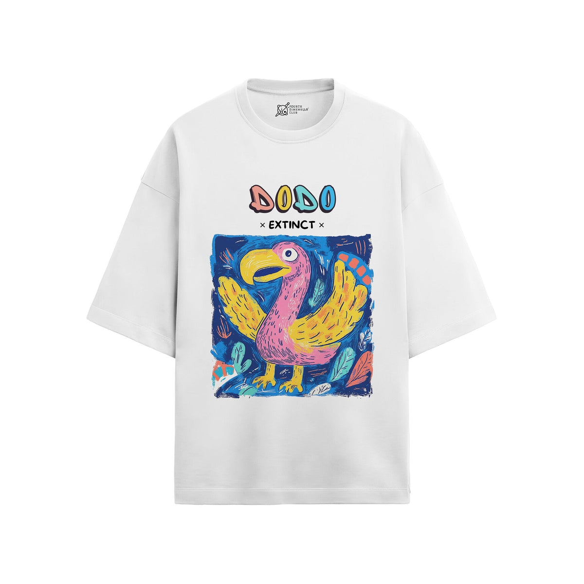 French terry oversized t-shirt with Dodo print