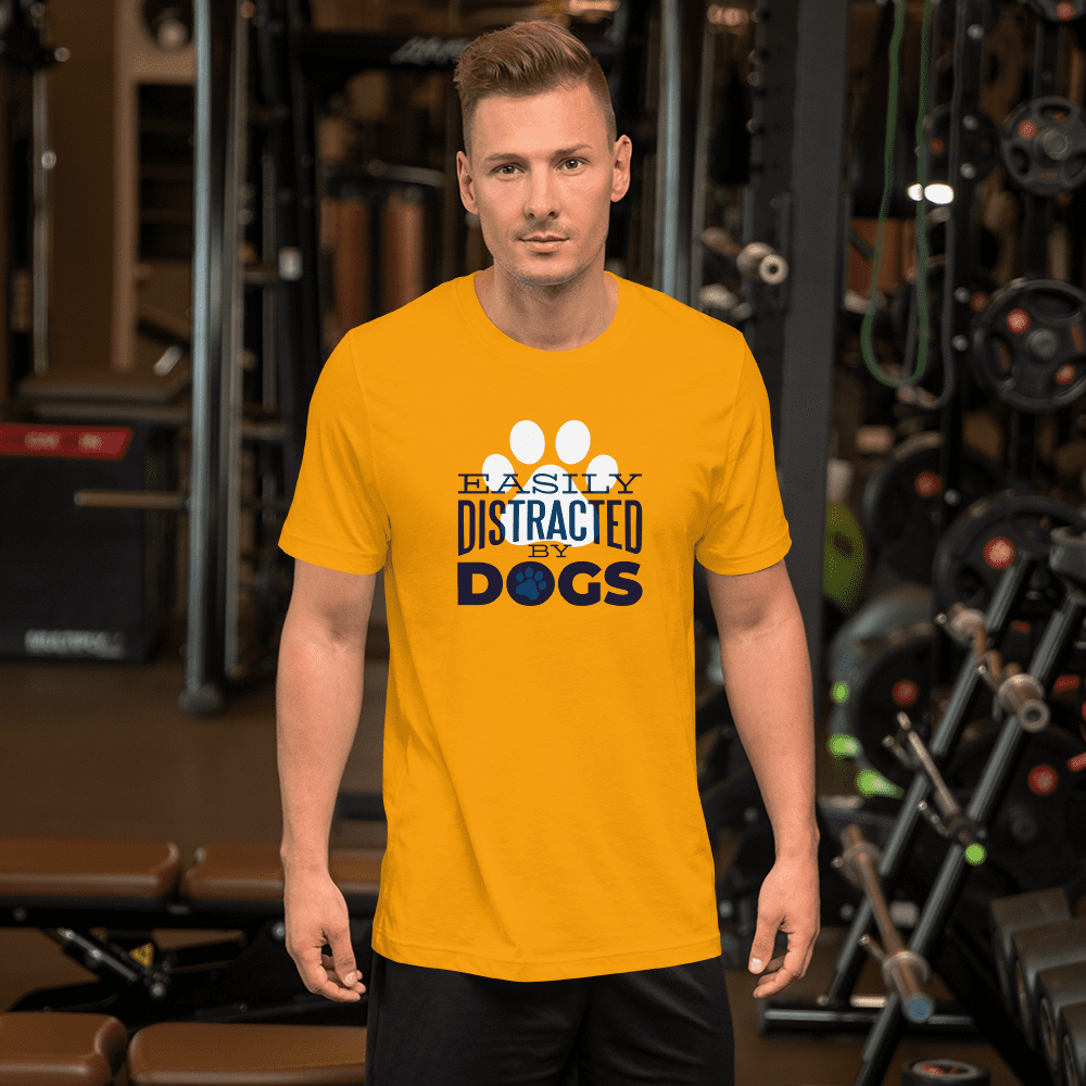 Easily Distracted by Dogs Half Sleeve T-Shirt — detail view 6