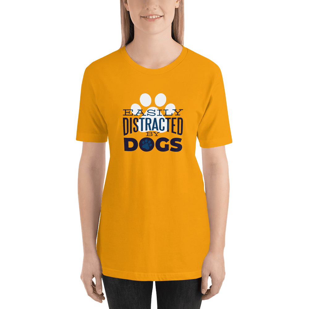 Easily Distracted by Dogs Half Sleeve T-Shirt — detail view 5