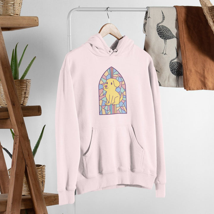 Dog In Church Window Unisex Hooded Sweatshirt