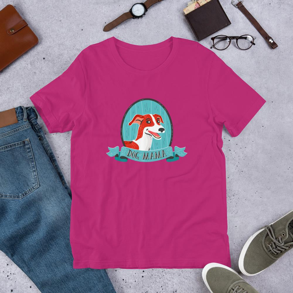 Dog Mama Half Sleeve T-Shirt — Pink
