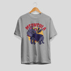Dracula cat Unisex Half Sleeve T-Shirt — Grey