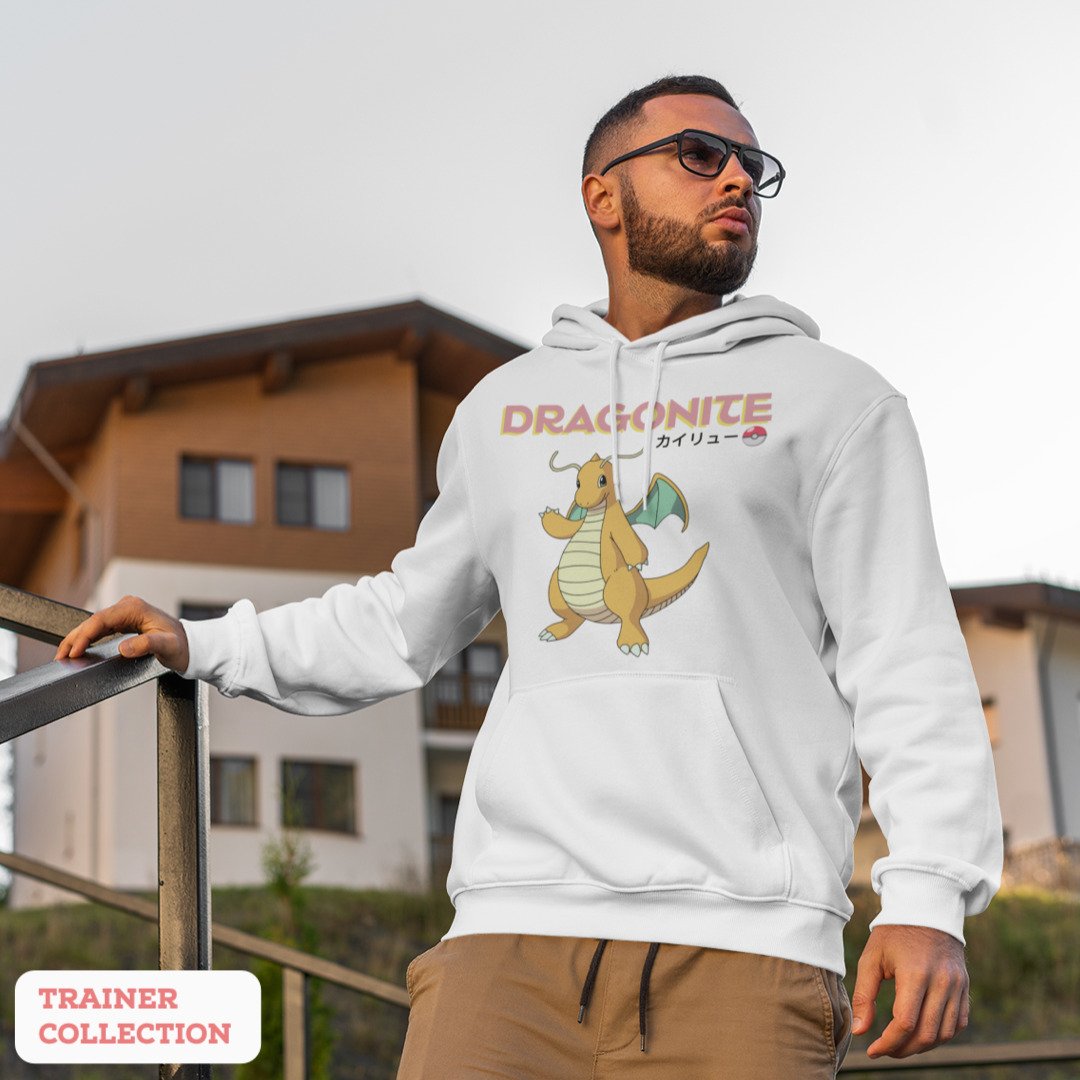 Dragonite Unisex Hooded Sweatshirt — White