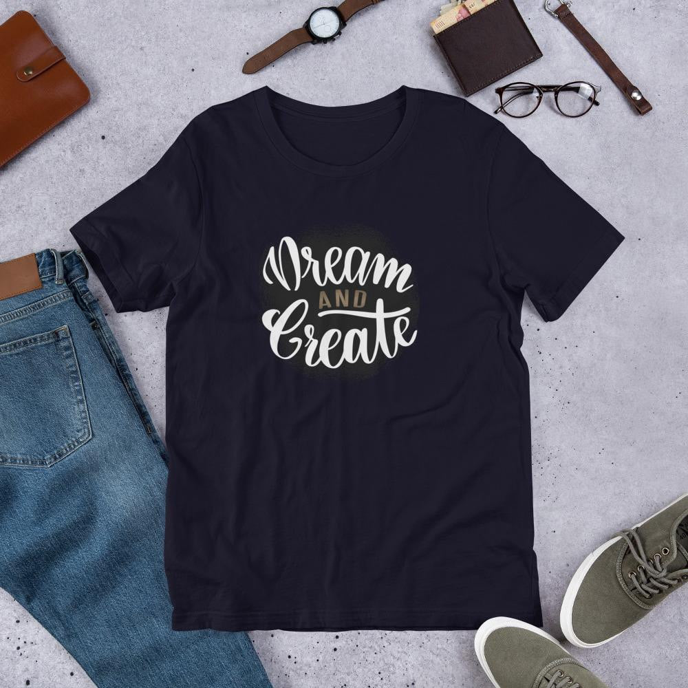 Dream & Create Half Sleeve T-Shirt — Navy