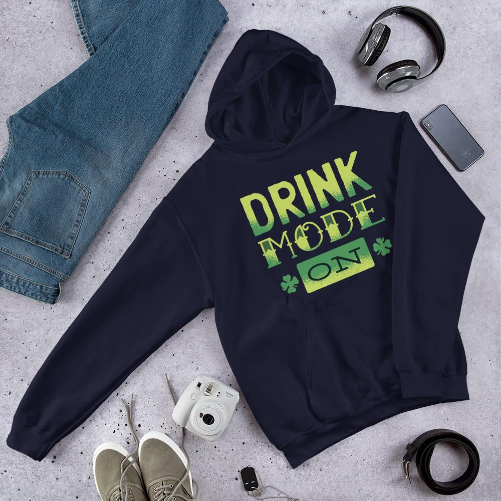 Drink Mode On graphic hoodie – Fourth Dimension Club