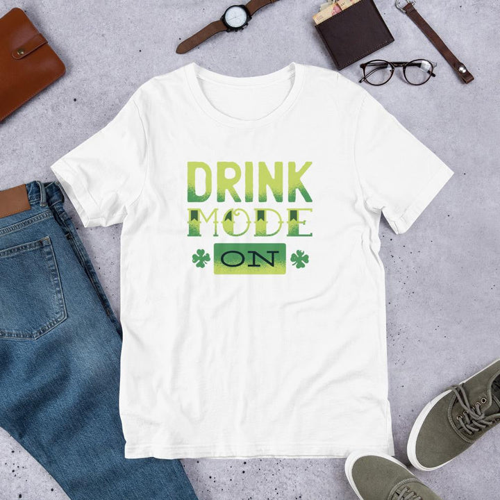 Drink Mode On Half Sleeve T-Shirt