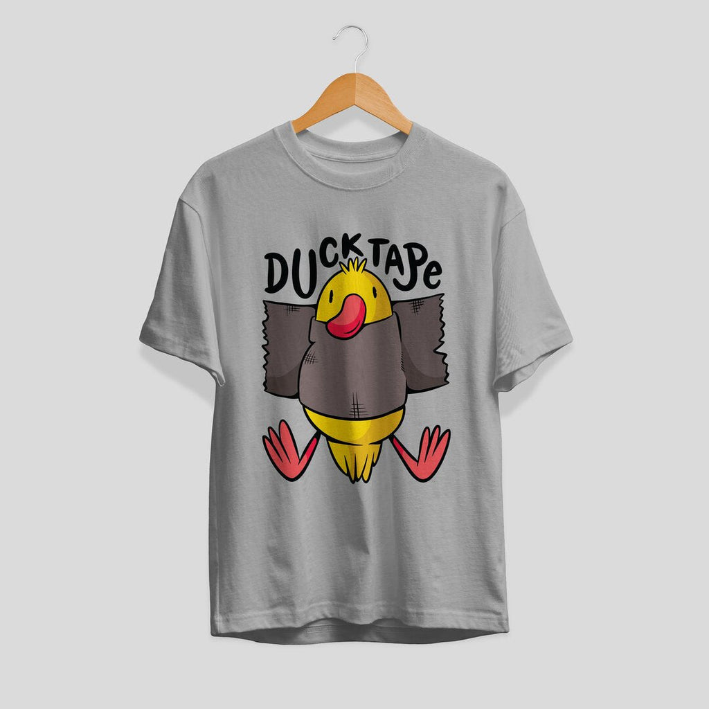 Duck Tape Half Sleeve T-Shirt — Grey