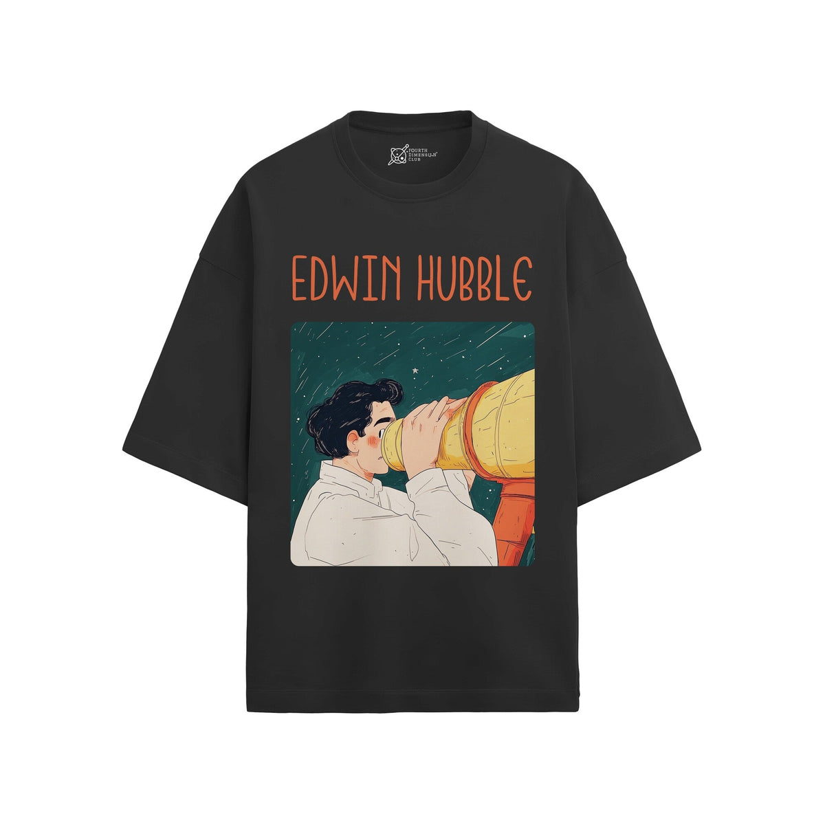 Edwin Hubble Oversized French Terry T-Shirt — black-2