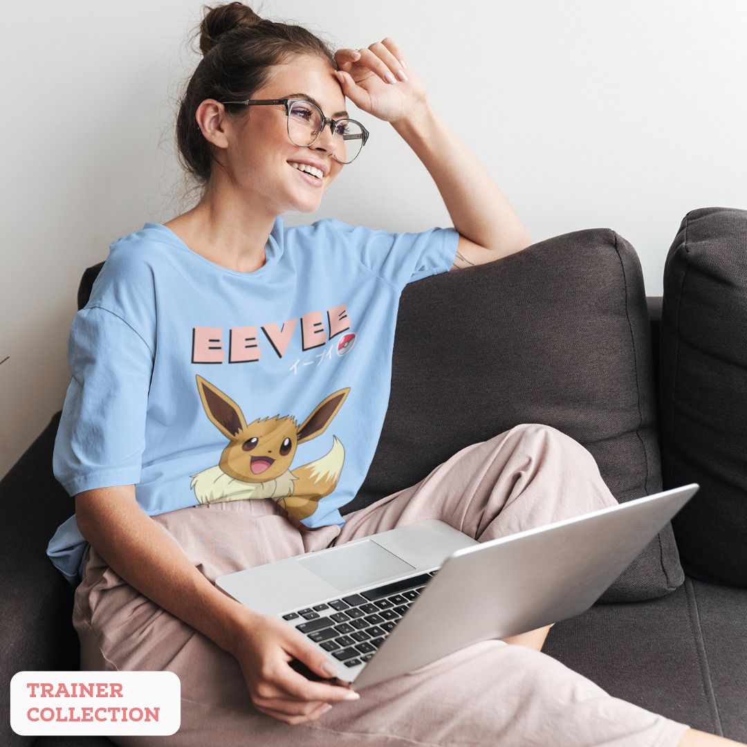 Eevee Unisex Oversized T-Shirt — Light Blue