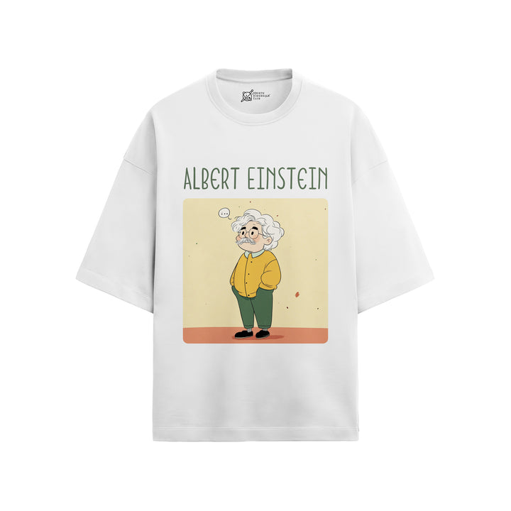 Albert Einstein Oversized French Terry T-Shirt #GeniusDoodles