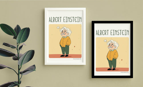 Albert Einstein Framed Poster — back view