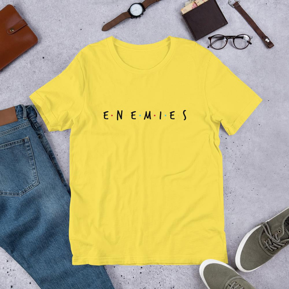 Enemies Half Sleeve T-Shirt — Yellow
