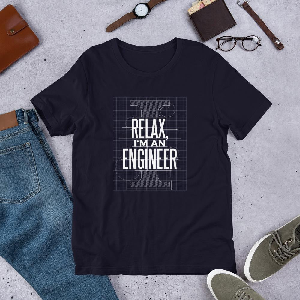 I Am An Engineer Half Sleeve T-Shirt — Navy