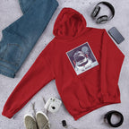 Ew, People Alien Unisex Hooded Sweatshirt — Red