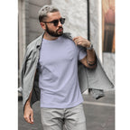 Men/Unisex Plain Half Sleeve T-Shirt — Lavender