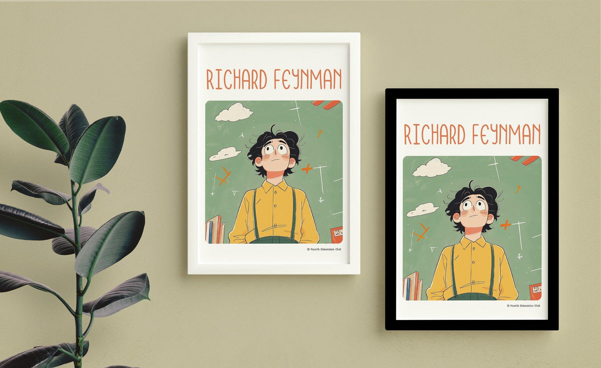 Richard Feynman Framed Poster — back view