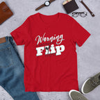 Gymnast Flip Half Sleeve T-Shirt — Red