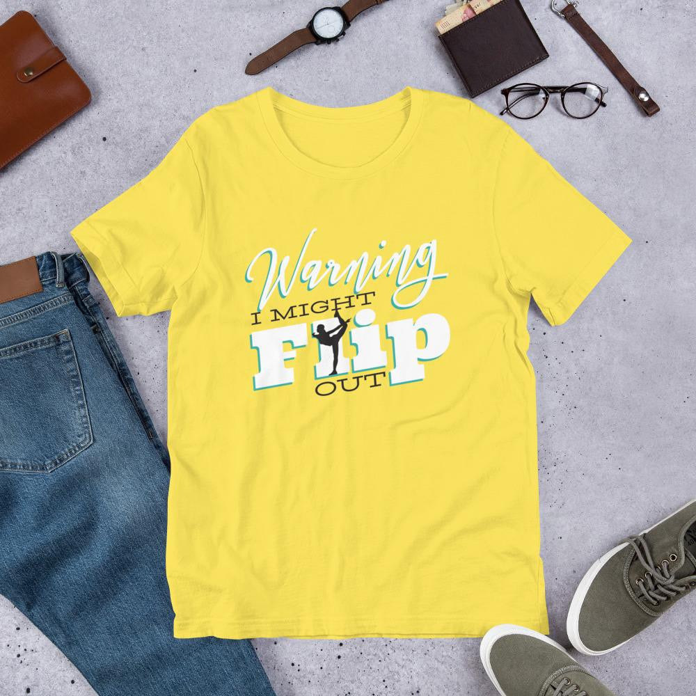 Gymnast Flip Half Sleeve T-Shirt — Yellow