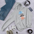 Flying Pig Unisex Hooded Sweatshirt — Grey