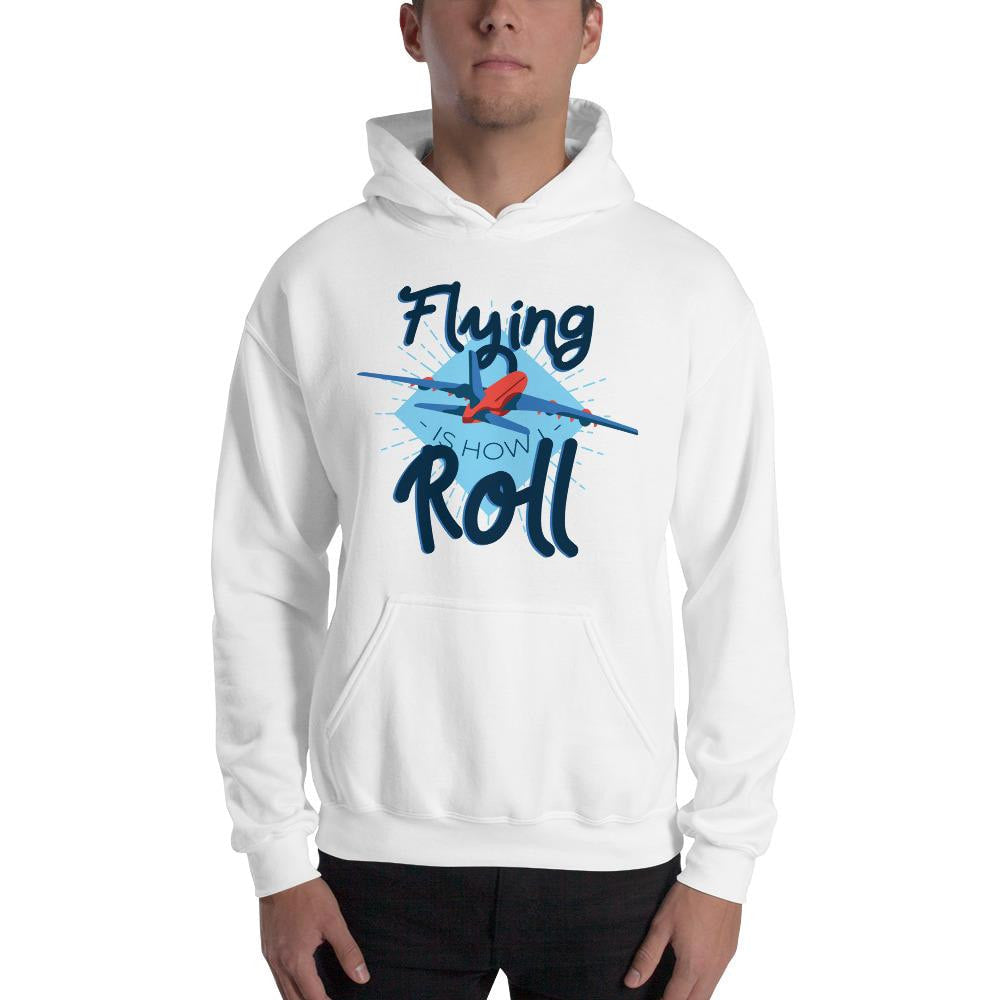 Flying Roll Unisex Hooded Sweatshirt — detail view 2