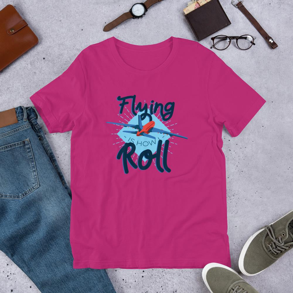 Flying Roll Half Sleeve T-Shirt — Pink