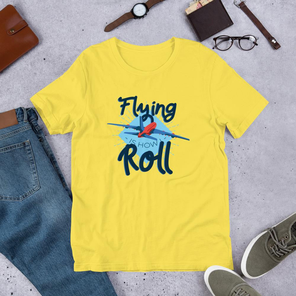 Flying Roll Half Sleeve T-Shirt — Yellow