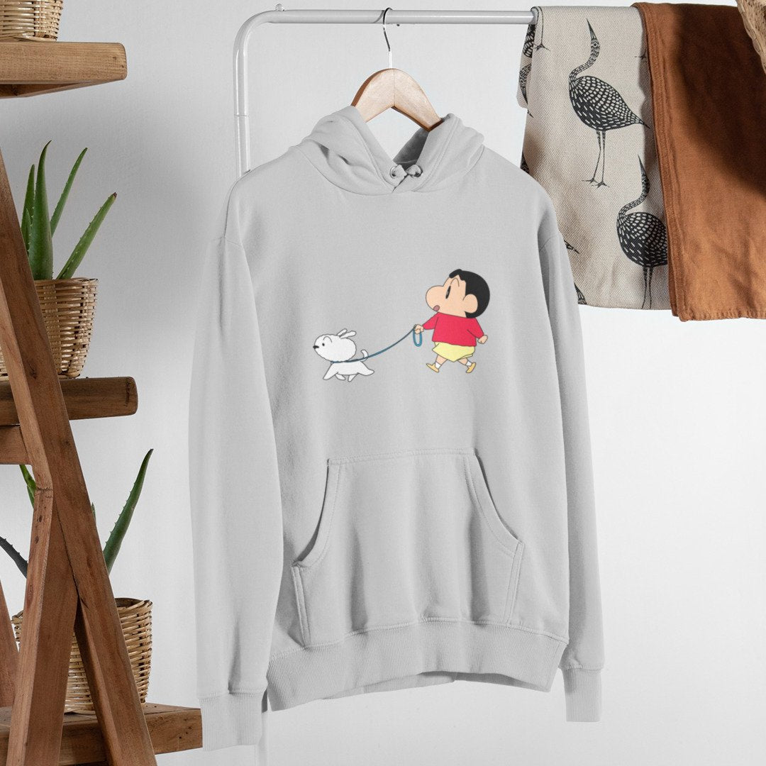Shiro's Walk Unisex Hooded Sweatshirt — Grey
