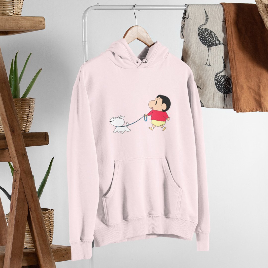 Shiro's Walk Unisex Hooded Sweatshirt — Light Pink
