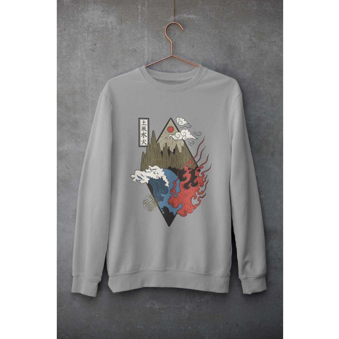 Four Elements Unisex Sweatshirt — Grey
