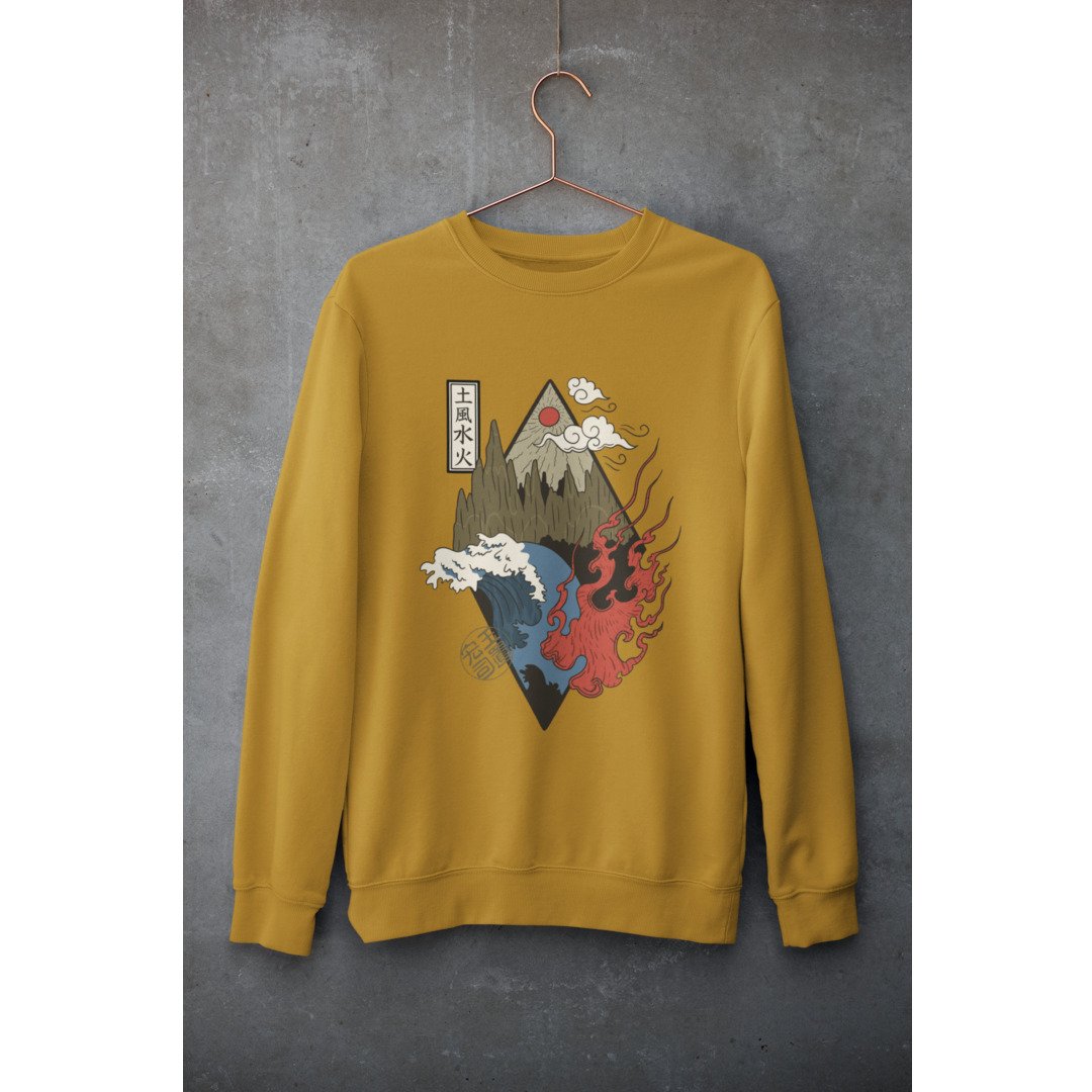 Four Elements Unisex Sweatshirt — Mustard