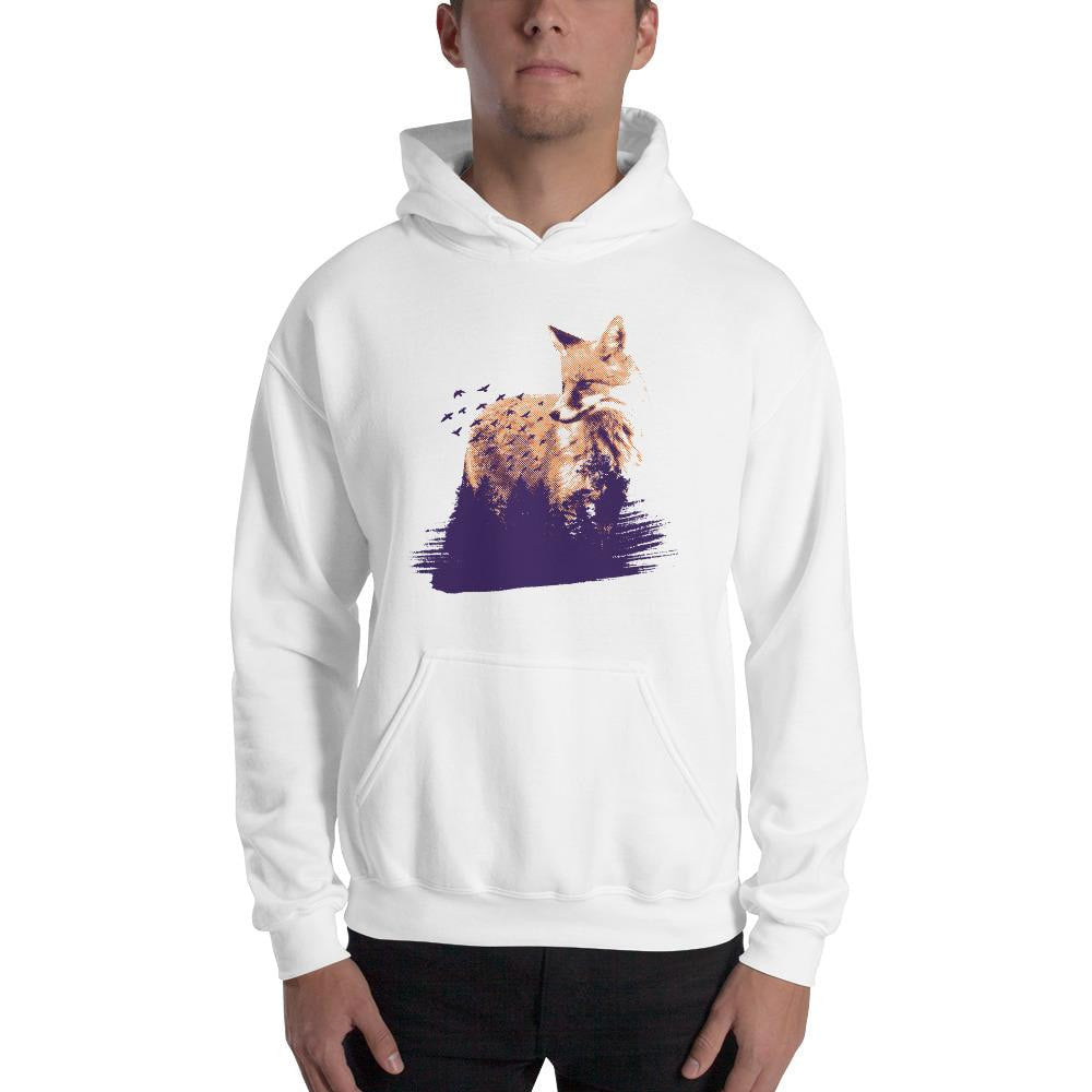 Forest Fox Unisex Hooded Sweatshirt — detail view 2