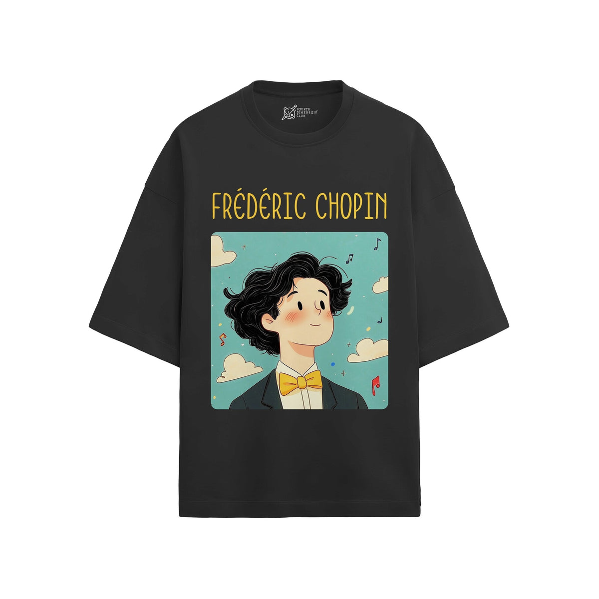 Frédéric Chopin Oversized French Terry T-Shirt — black-2