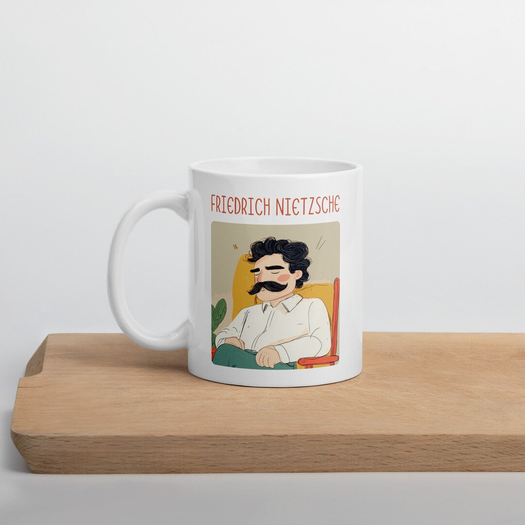 Friedrich Nietzsche Coffee Mug — back view