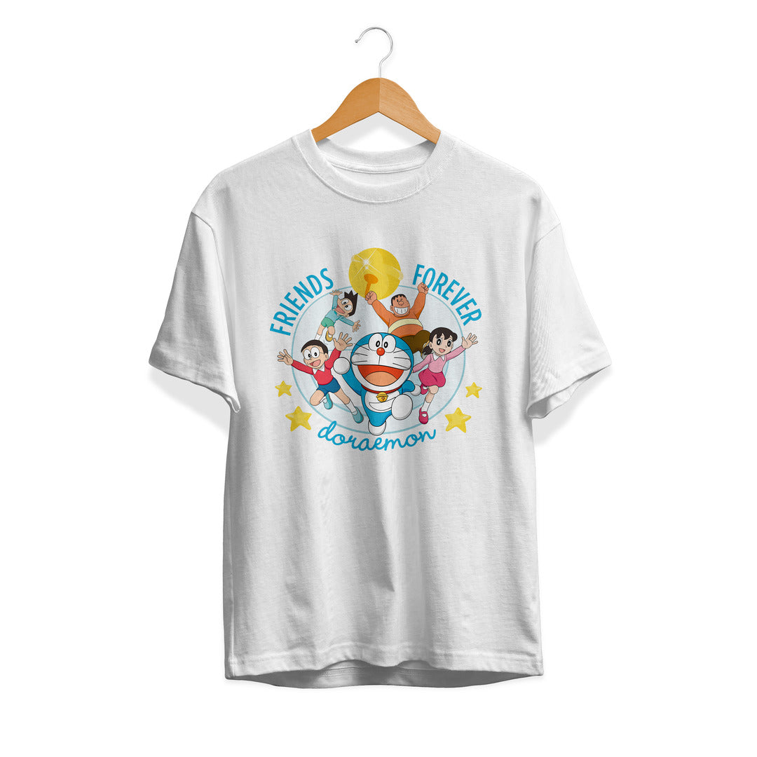 Friends Forever Unisex Half Sleeve T-Shirt — White