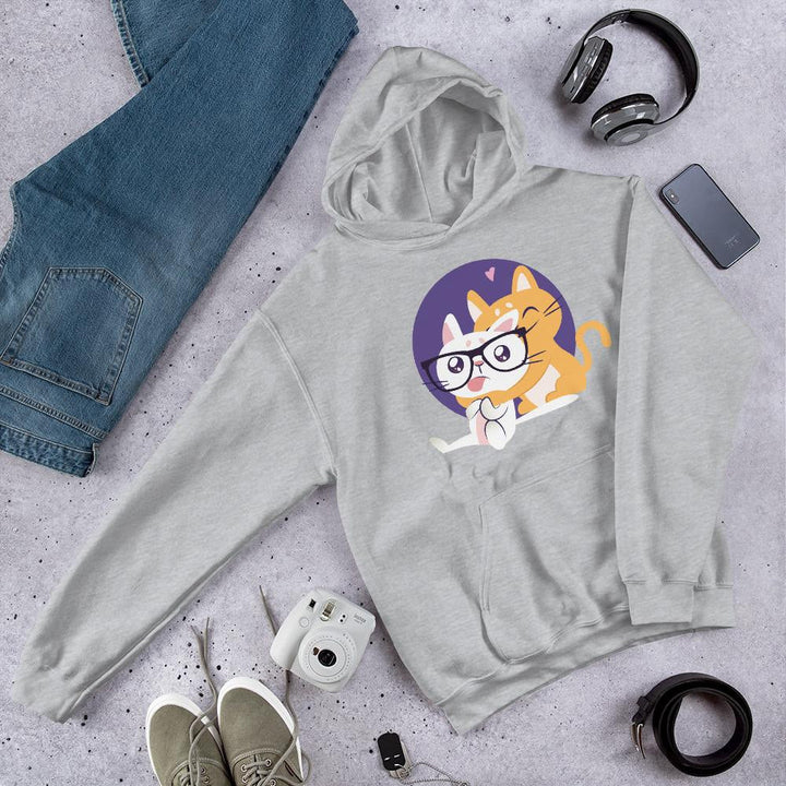 Nerd Cat Unisex Hooded Sweatshirt