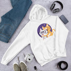 Nerd Cat graphic hoodie front graphic – Fourth Dimension Club