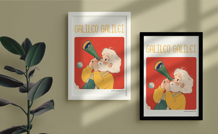 Galileo Galilei Framed Poster #GeniusDoodles