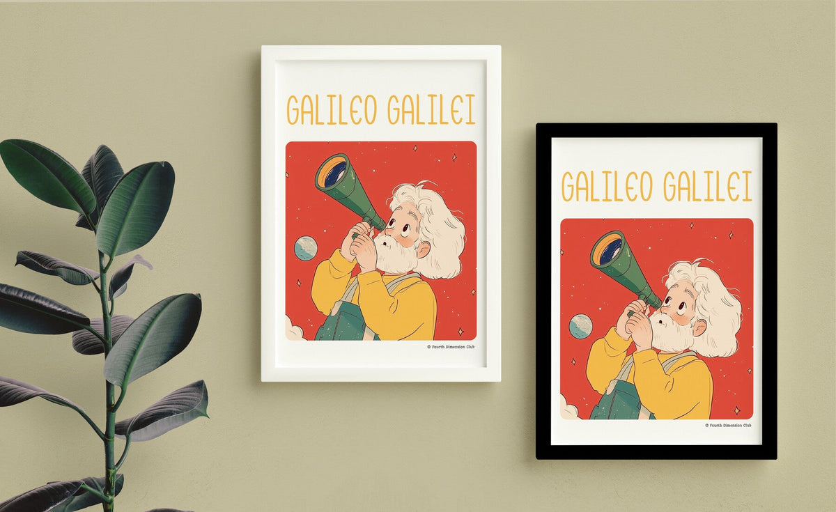 Galileo Galilei Framed Poster — back view