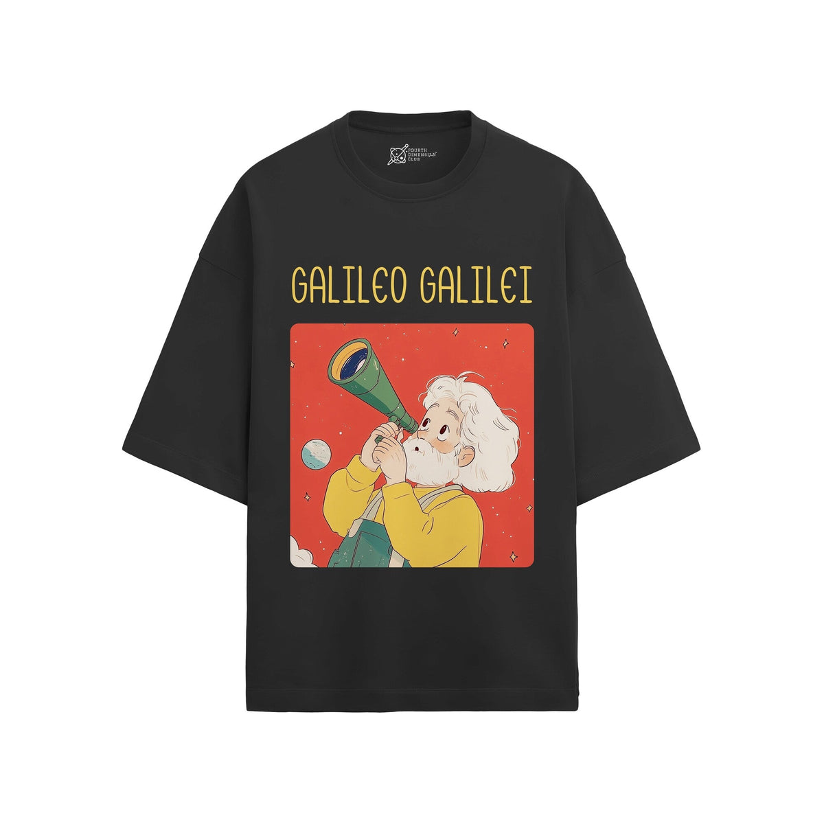 Galileo Galilei Oversized French Terry T-Shirt — black-2