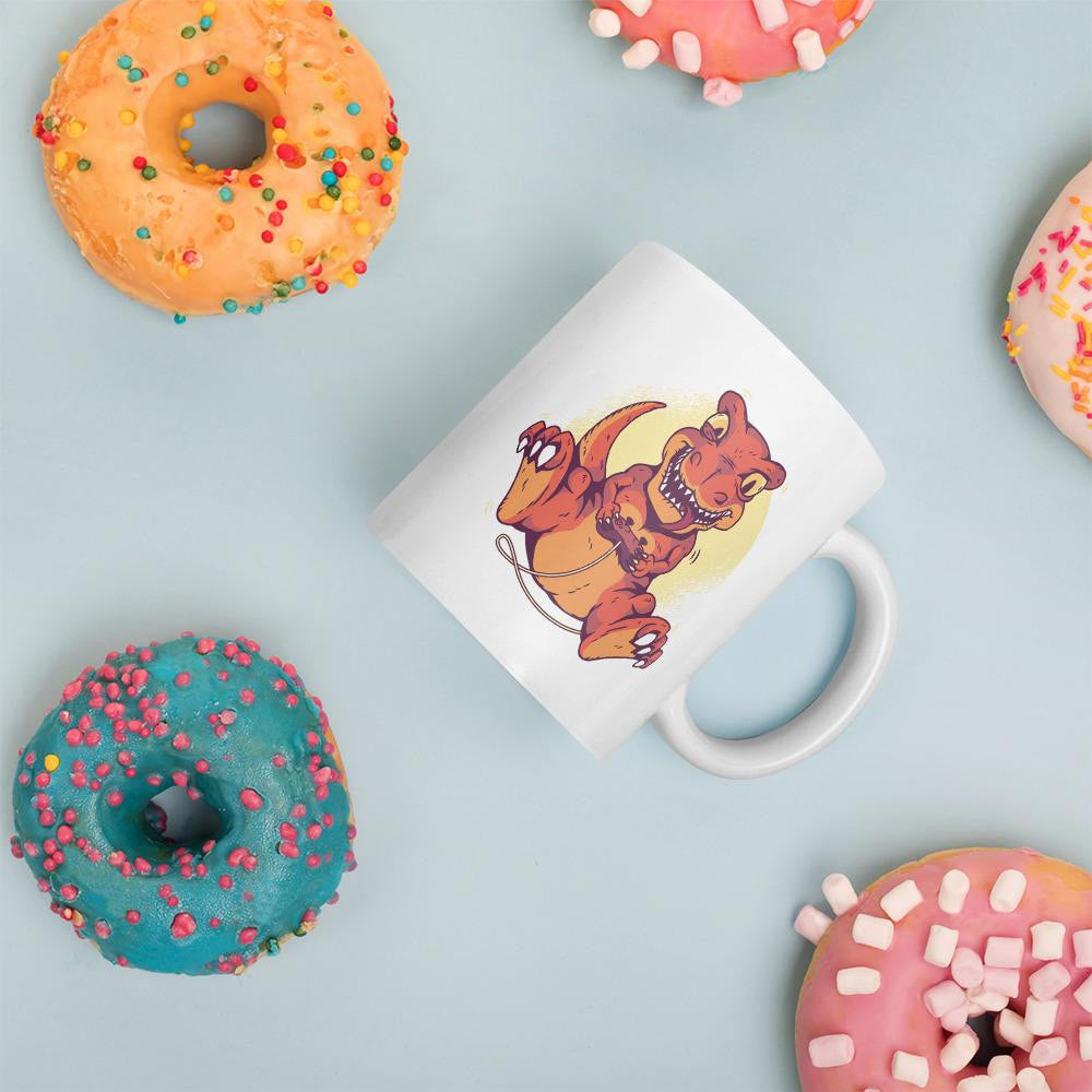 Gaming Dino coffee mug – Fourth Dimension Club