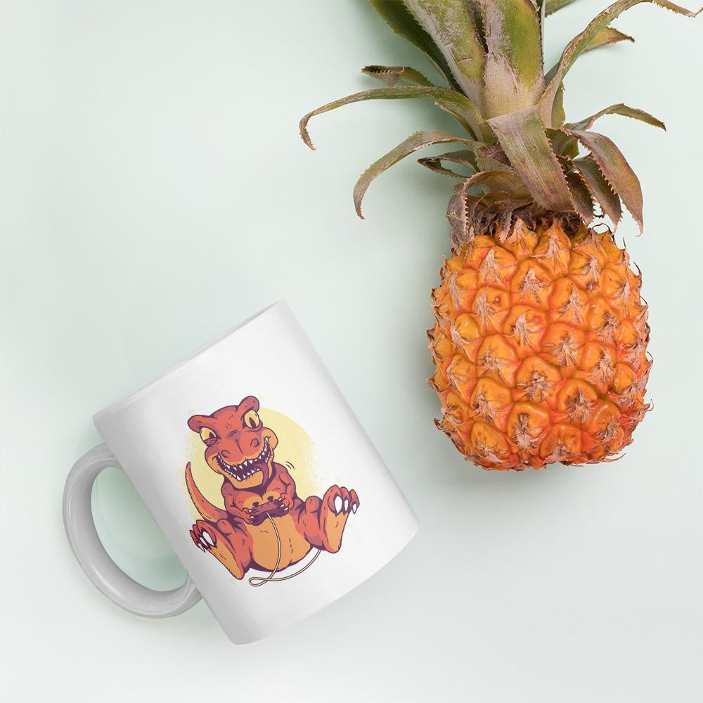 Gaming Dino Coffee Mug — detail view 4