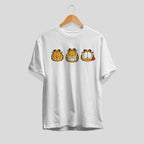 Garfield Faces Unisex Half Sleeve T-Shirt — White